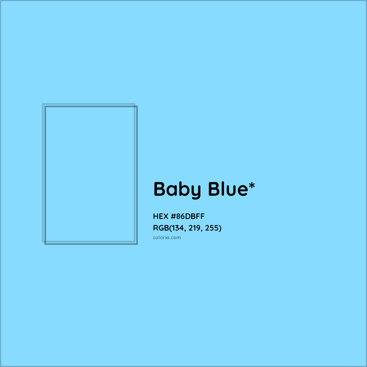 HEX #86DBFF Color Name, Color Code, Palettes, Similar Paints, Images