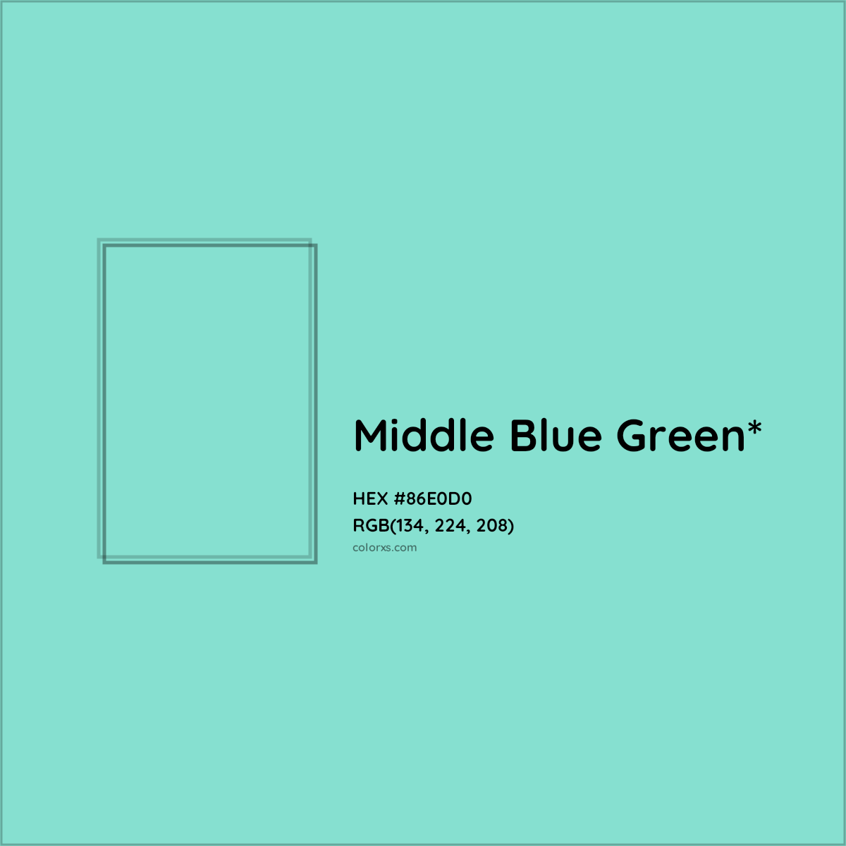 HEX #86E0D0 Color Name, Color Code, Palettes, Similar Paints, Images