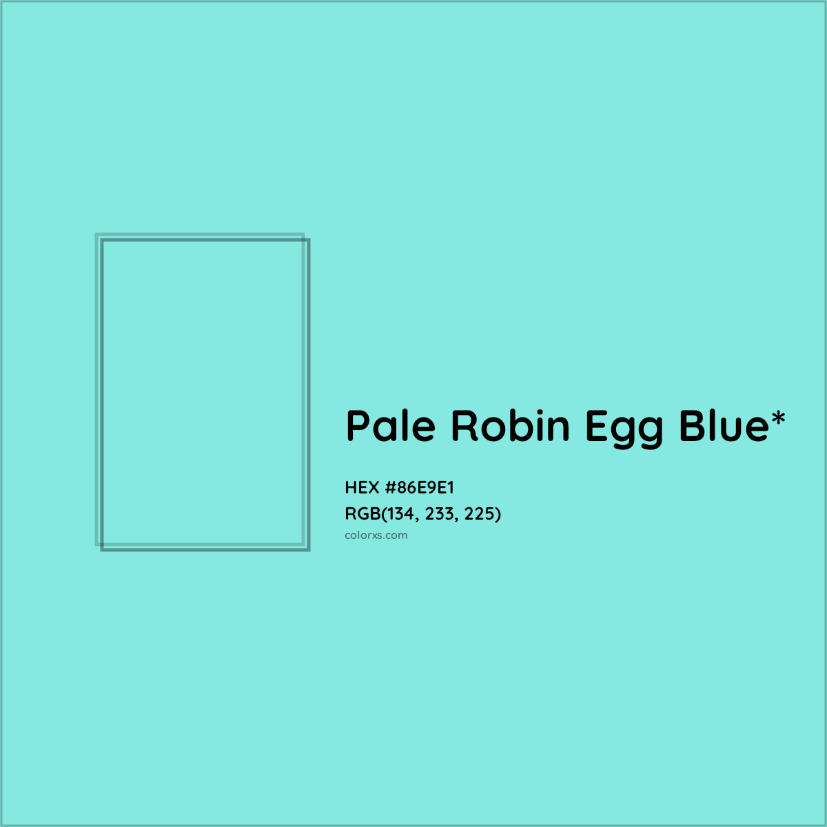 HEX #86E9E1 Color Name, Color Code, Palettes, Similar Paints, Images