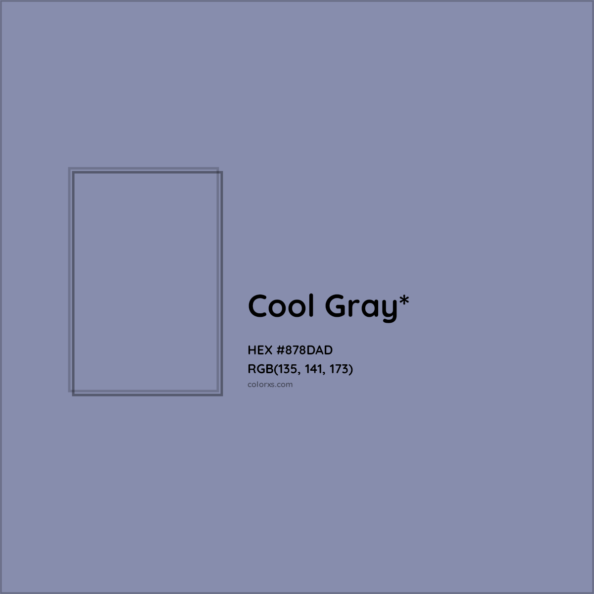 HEX #878DAD Color Name, Color Code, Palettes, Similar Paints, Images