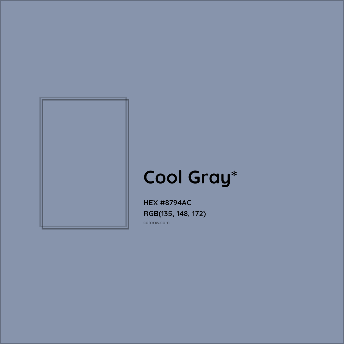 HEX #8794AC Color Name, Color Code, Palettes, Similar Paints, Images