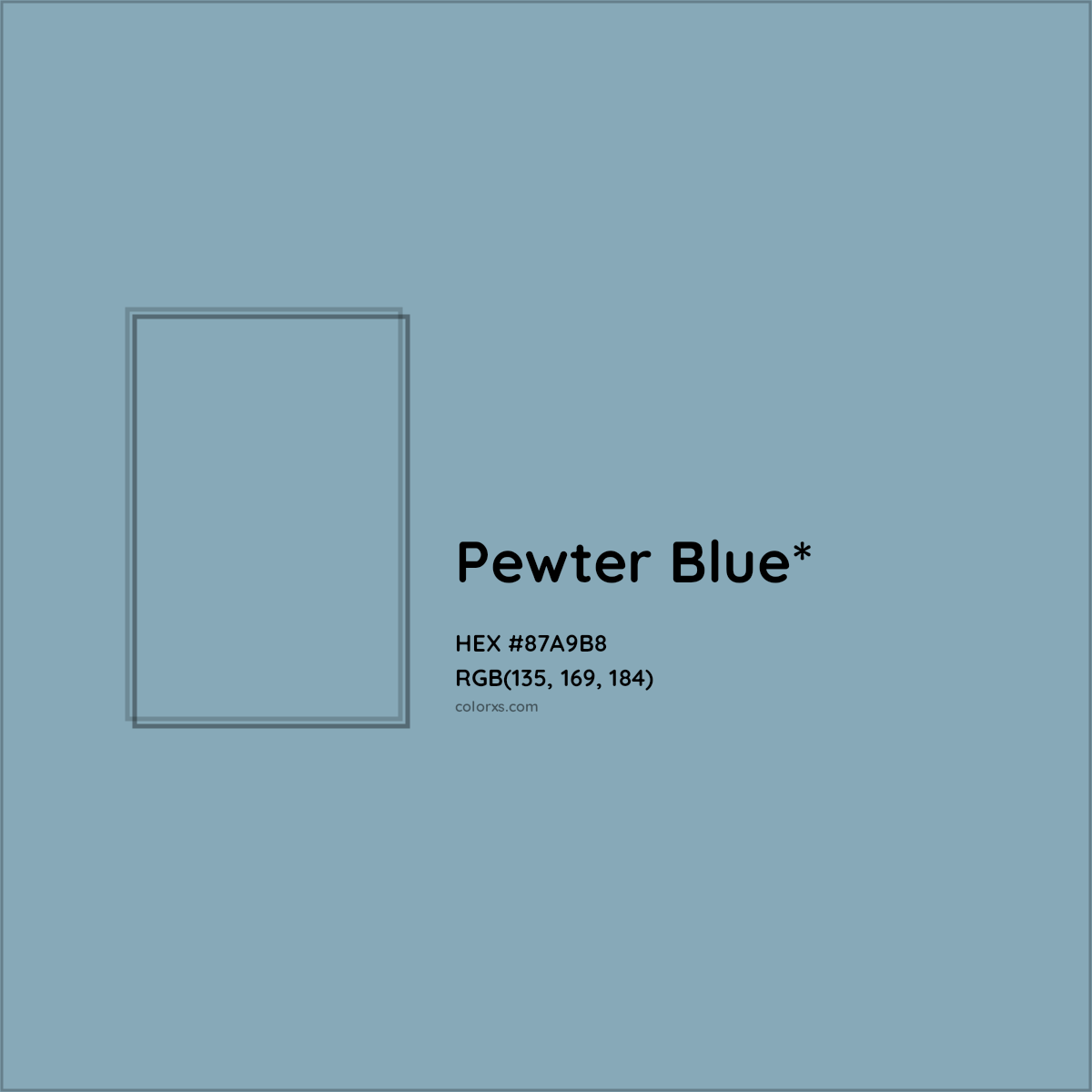 HEX #87A9B8 Color Name, Color Code, Palettes, Similar Paints, Images