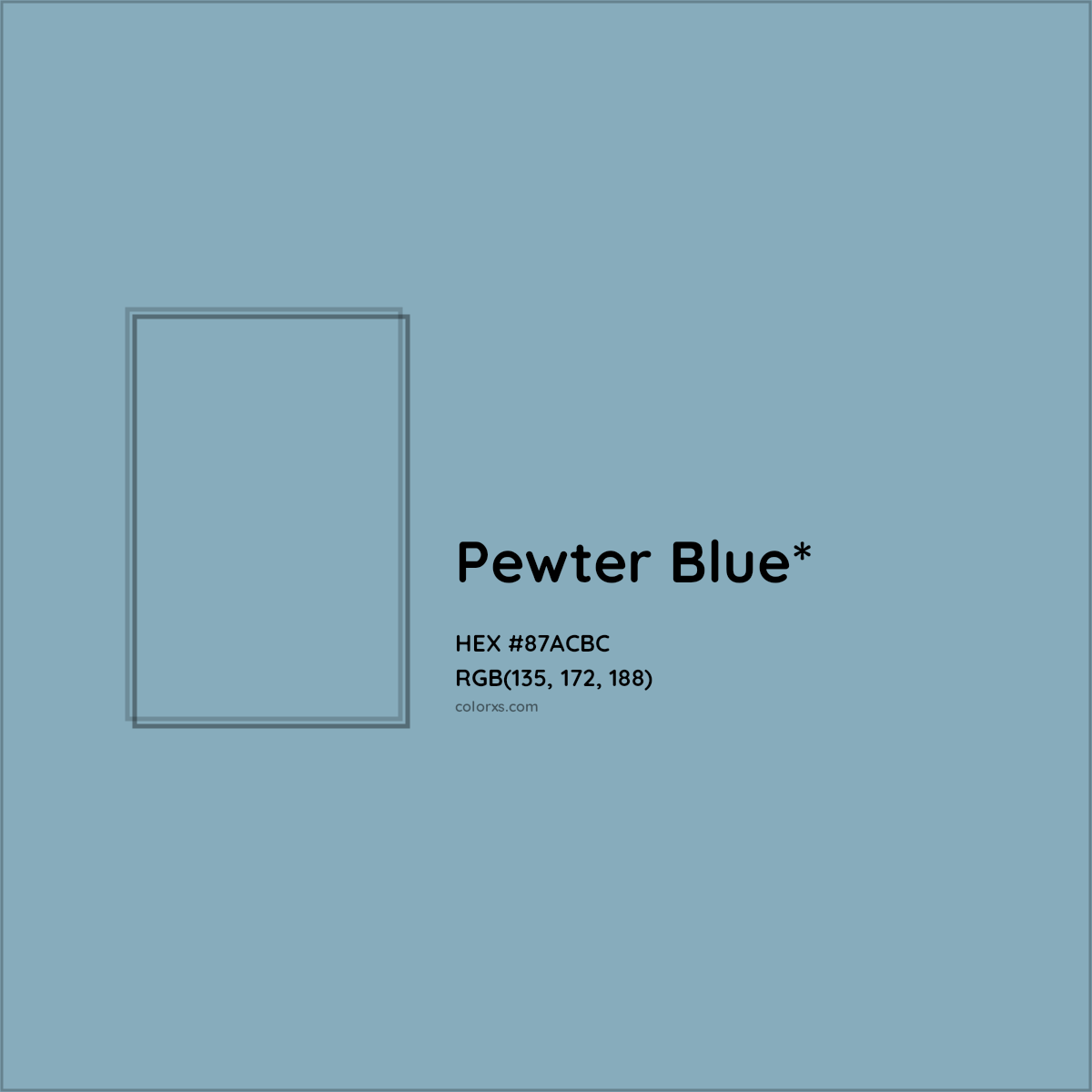 HEX #87ACBC Color Name, Color Code, Palettes, Similar Paints, Images