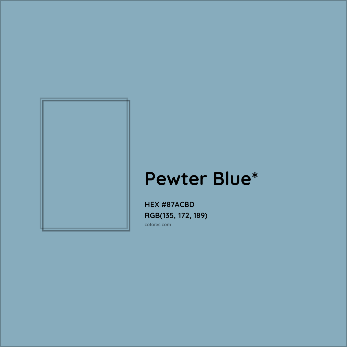 HEX #87ACBD Color Name, Color Code, Palettes, Similar Paints, Images