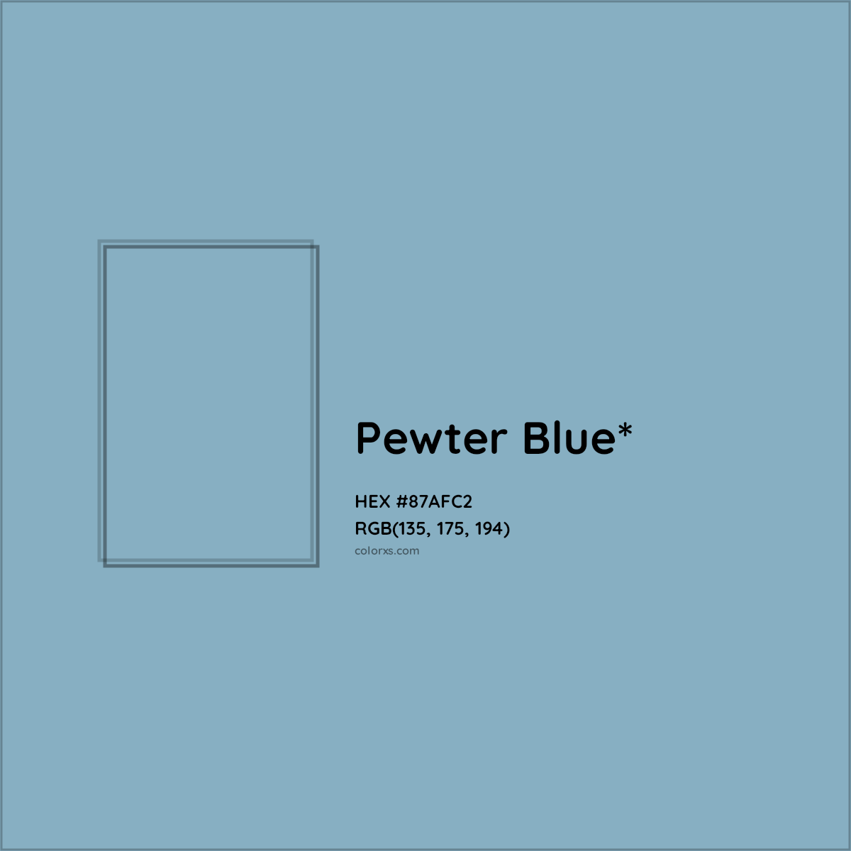 HEX #87AFC2 Color Name, Color Code, Palettes, Similar Paints, Images