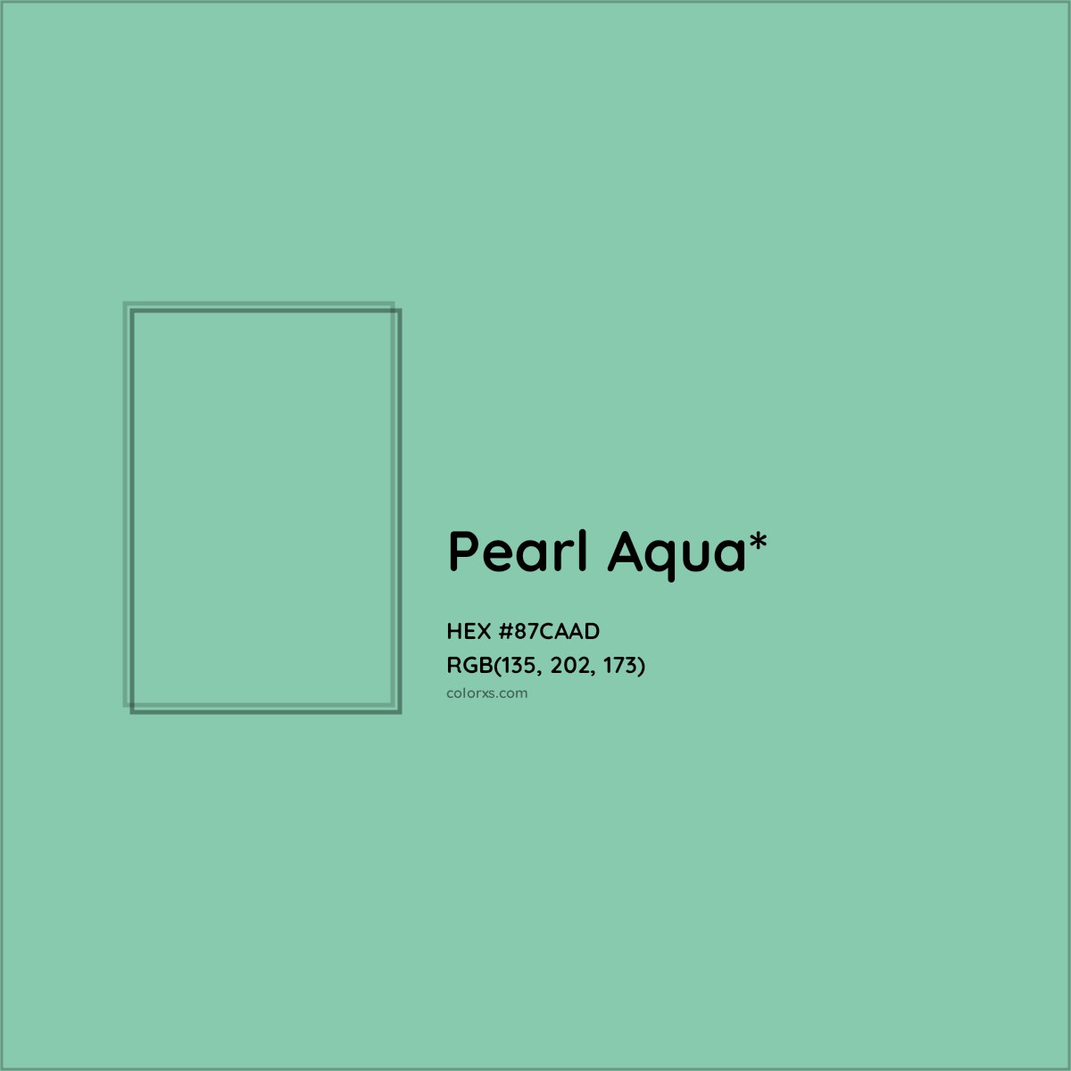 HEX #87CAAD Color Name, Color Code, Palettes, Similar Paints, Images