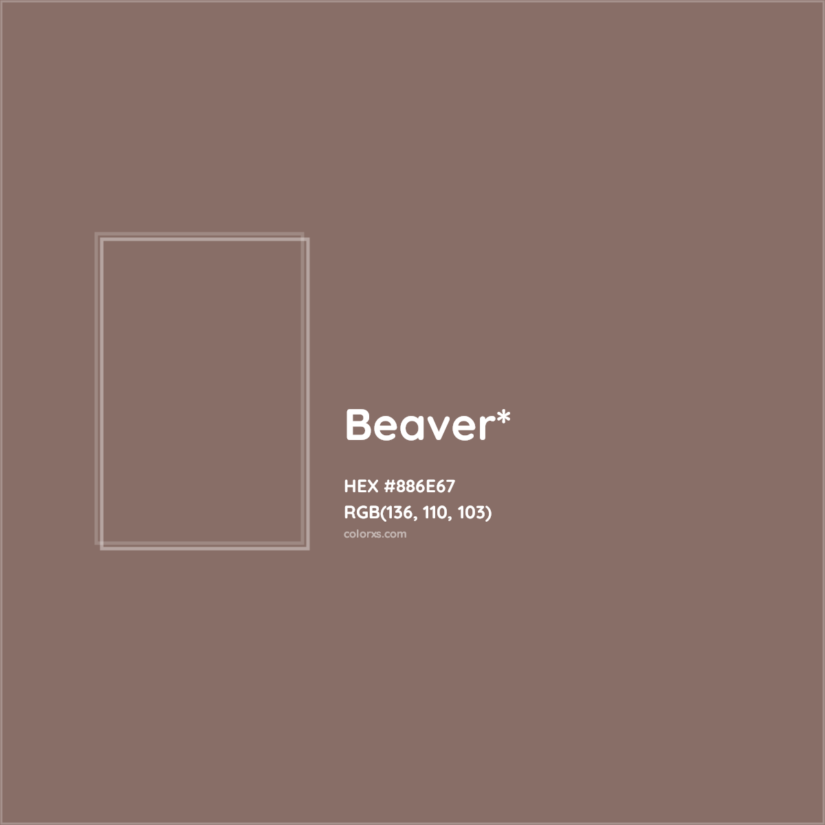 HEX #886E67 Color Name, Color Code, Palettes, Similar Paints, Images