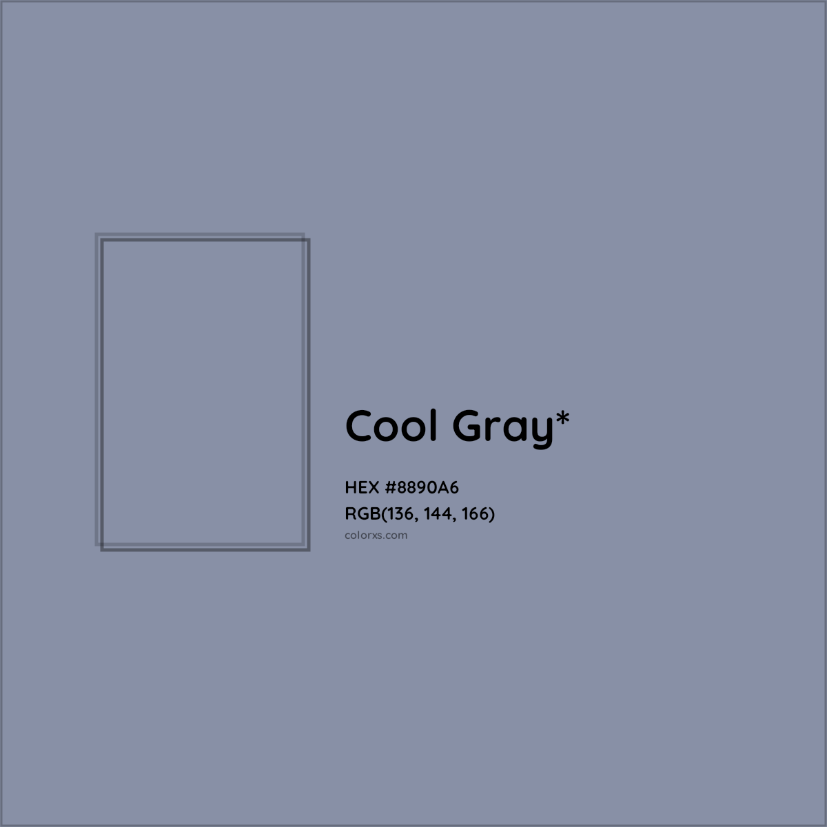 HEX #8890A6 Color Name, Color Code, Palettes, Similar Paints, Images