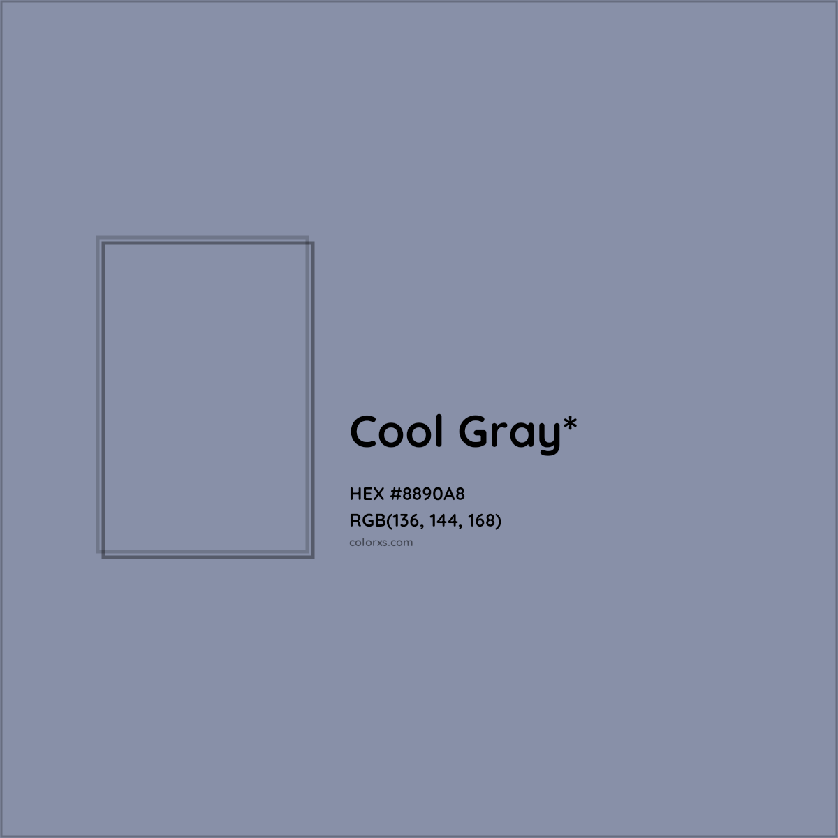 HEX #8890A8 Color Name, Color Code, Palettes, Similar Paints, Images