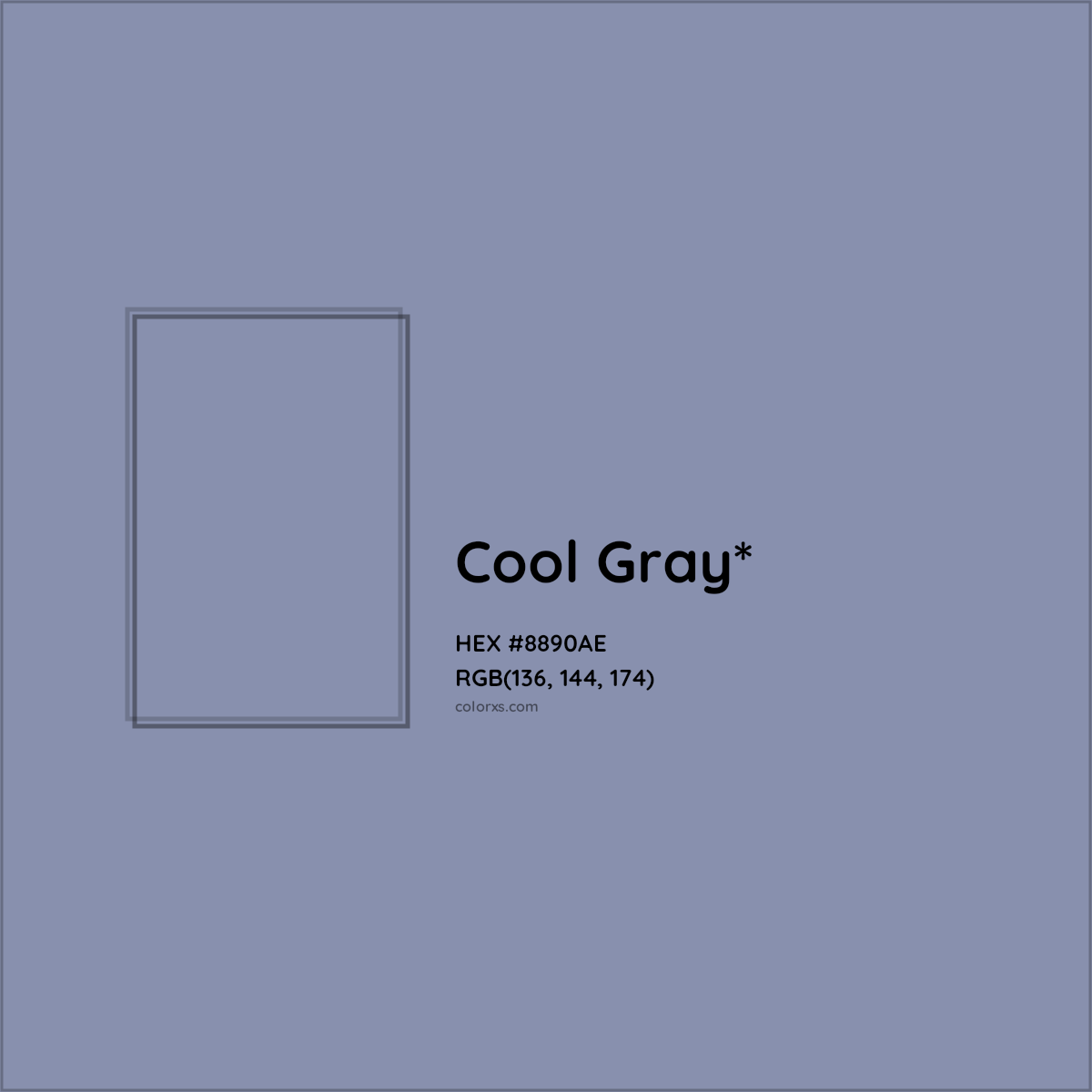 HEX #8890AE Color Name, Color Code, Palettes, Similar Paints, Images