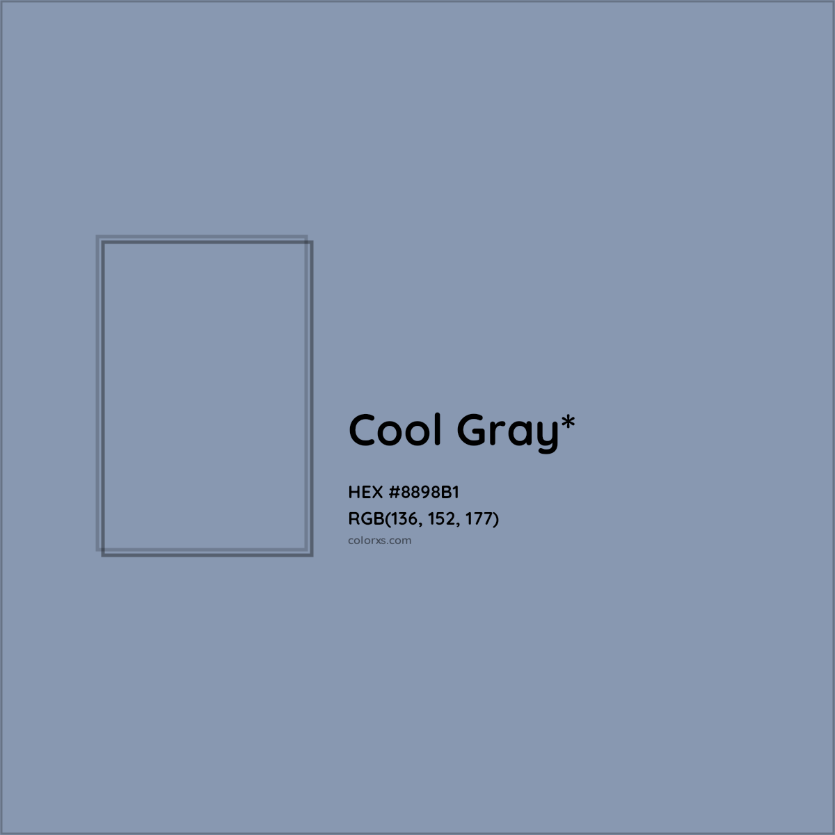 HEX #8898B1 Color Name, Color Code, Palettes, Similar Paints, Images