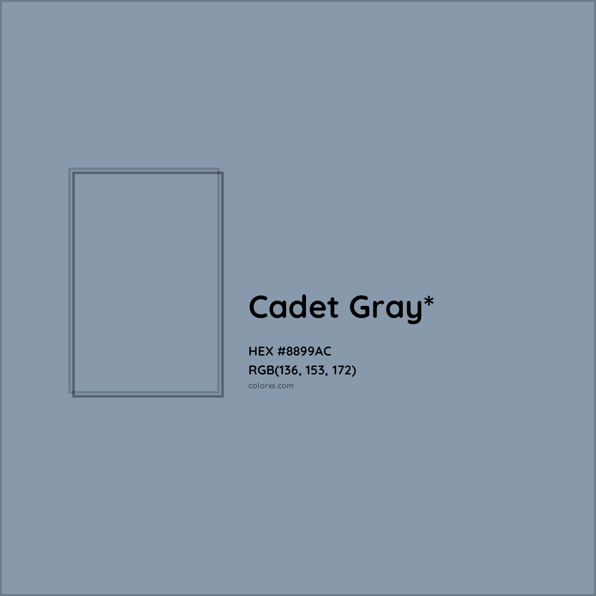 HEX #8899AC Color Name, Color Code, Palettes, Similar Paints, Images