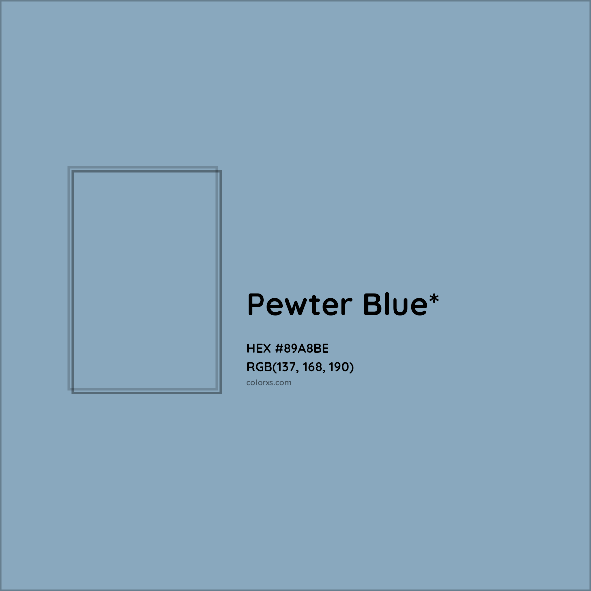 HEX #89A8BE Color Name, Color Code, Palettes, Similar Paints, Images