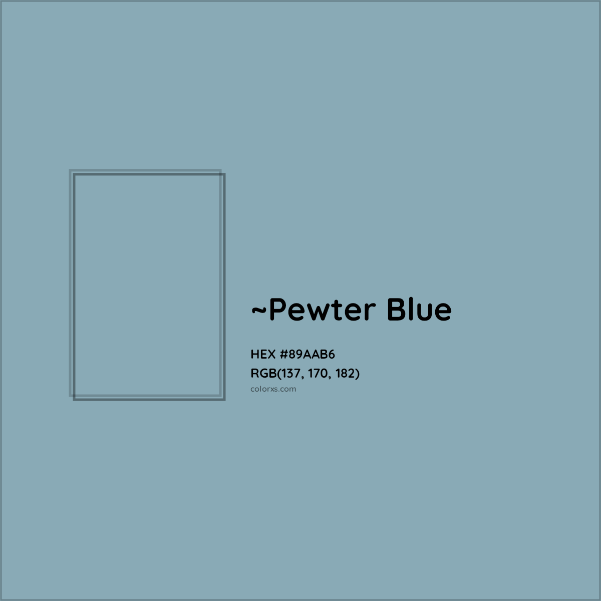 HEX #89AAB6 Color Name, Color Code, Palettes, Similar Paints, Images