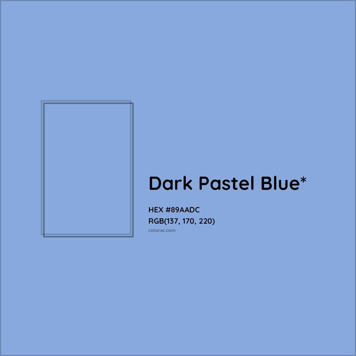 HEX #89AADC Color Name, Color Code, Palettes, Similar Paints, Images