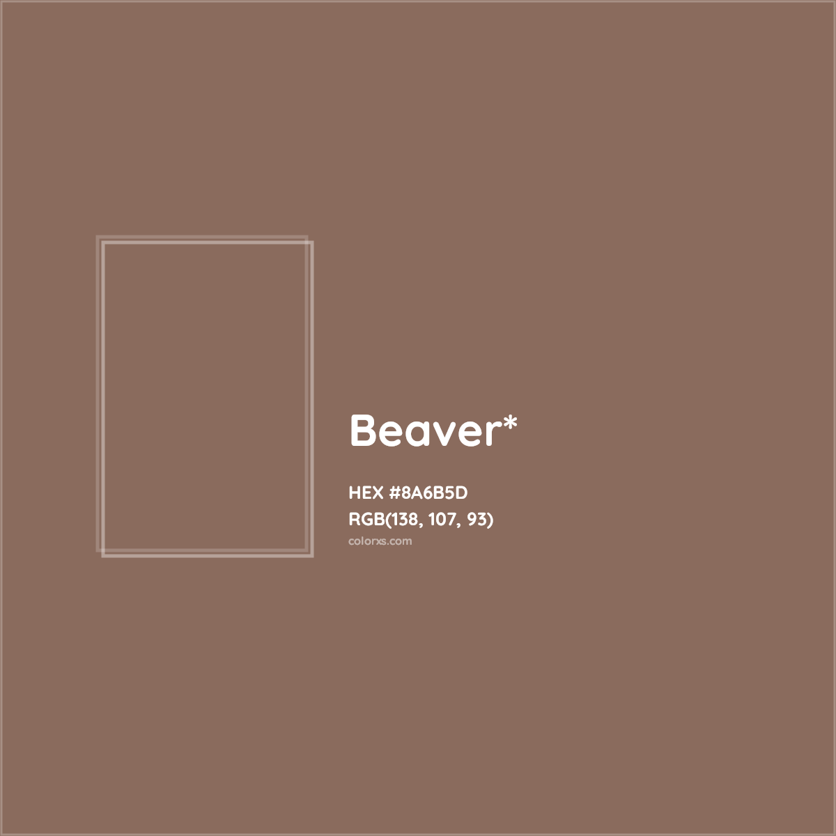 HEX #8A6B5D Color Name, Color Code, Palettes, Similar Paints, Images