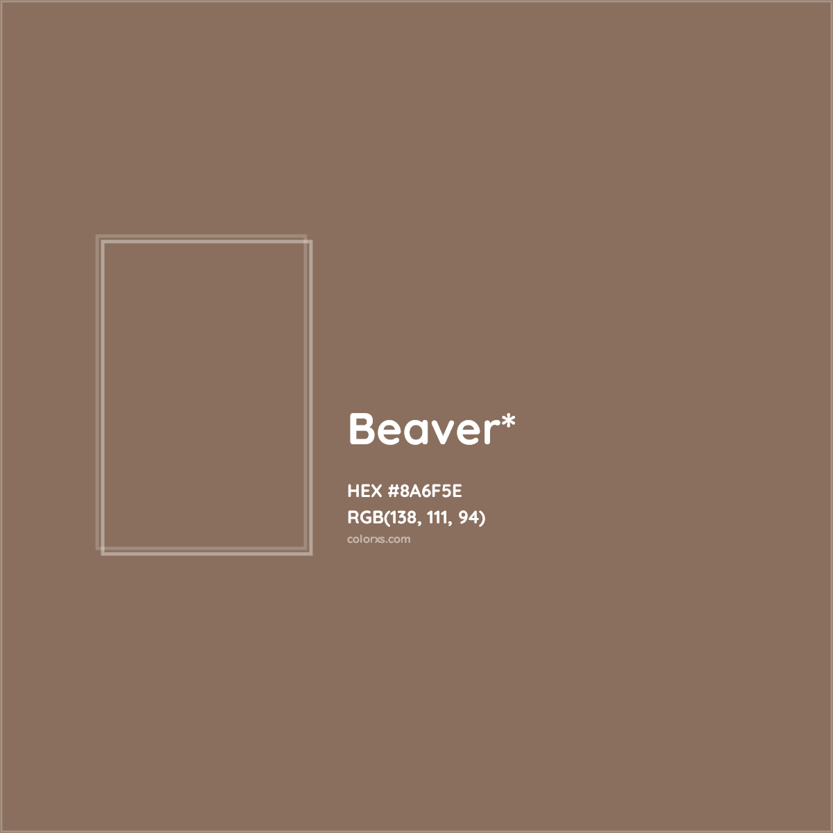 HEX #8A6F5E Color Name, Color Code, Palettes, Similar Paints, Images