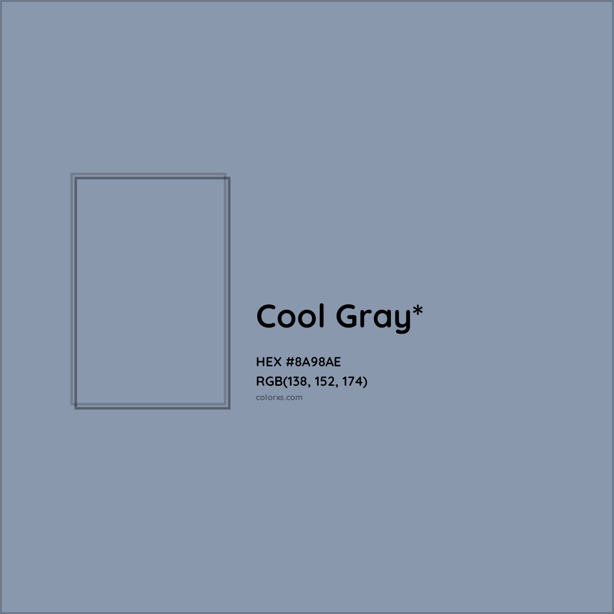 HEX #8A98AE Color Name, Color Code, Palettes, Similar Paints, Images