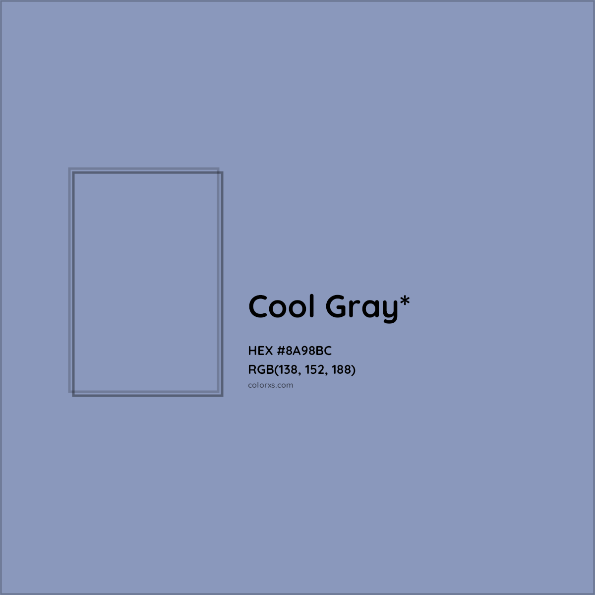 HEX #8A98BC Color Name, Color Code, Palettes, Similar Paints, Images