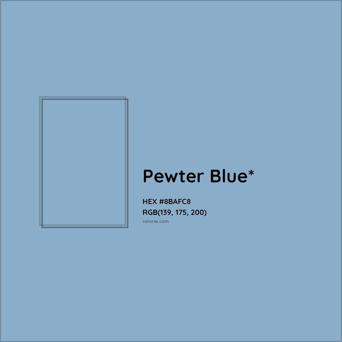 HEX #8BAFC8 Color Name, Color Code, Palettes, Similar Paints, Images