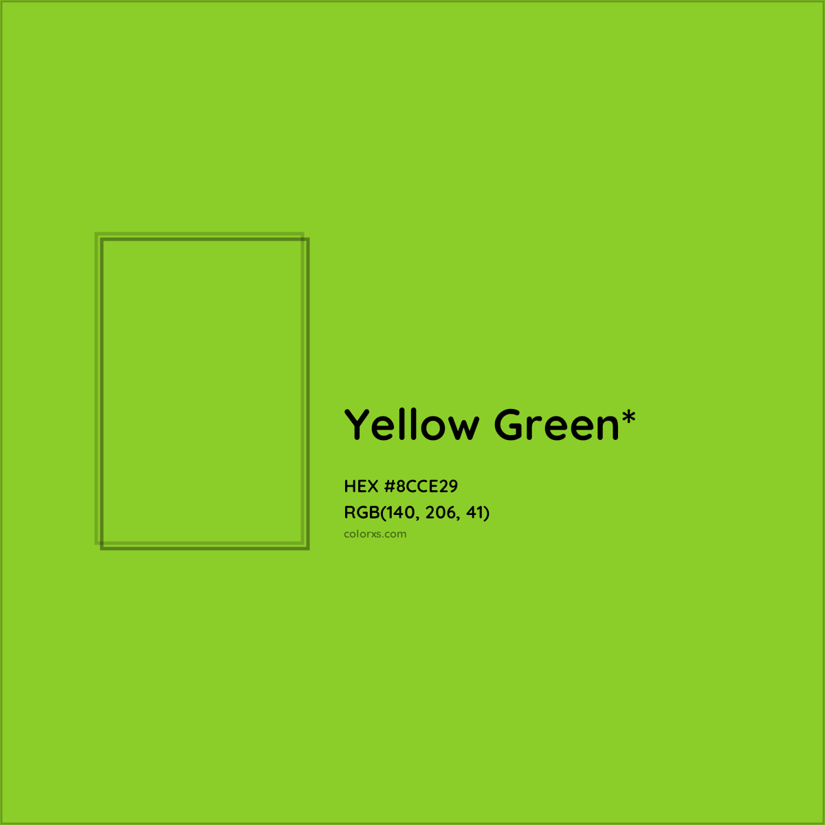 HEX #8CCE29 Color Name, Color Code, Palettes, Similar Paints, Images