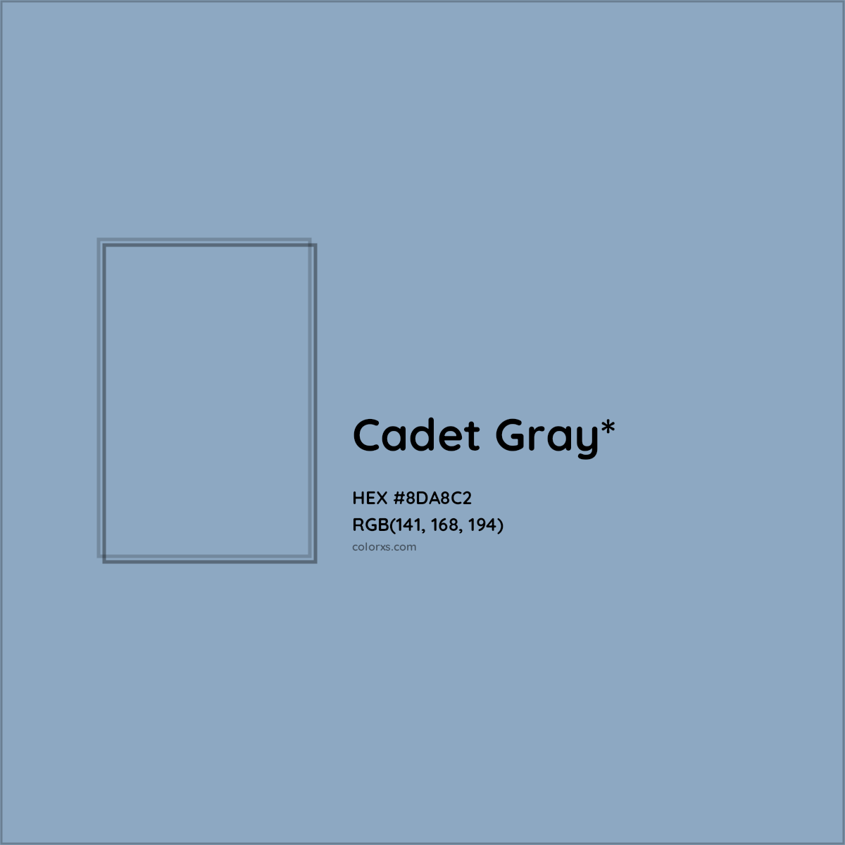 HEX #8DA8C2 Color Name, Color Code, Palettes, Similar Paints, Images