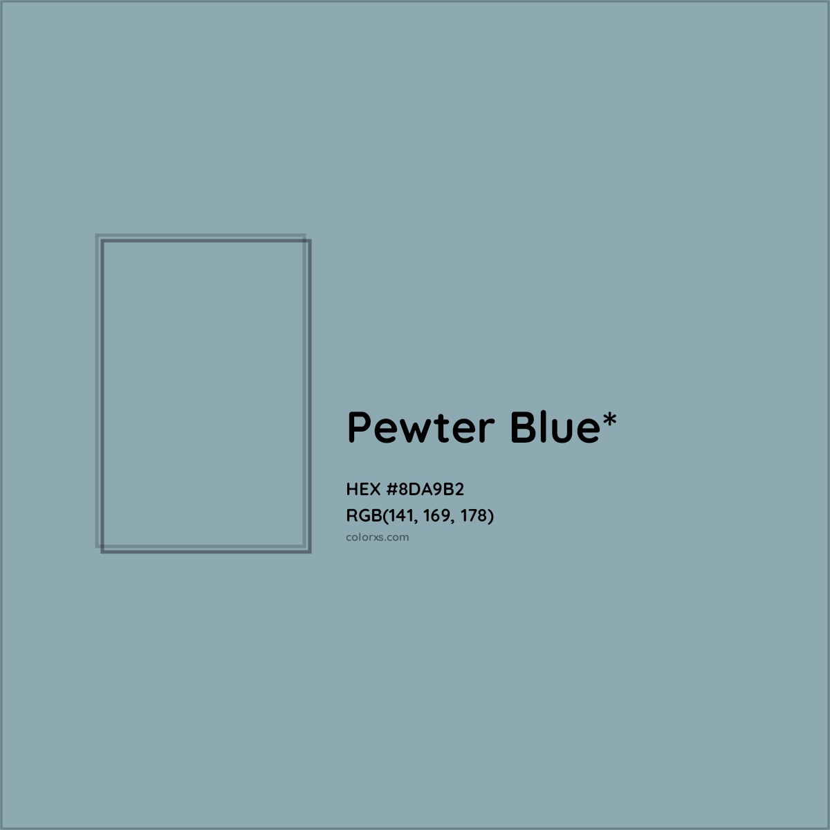 HEX #8DA9B2 Color Name, Color Code, Palettes, Similar Paints, Images