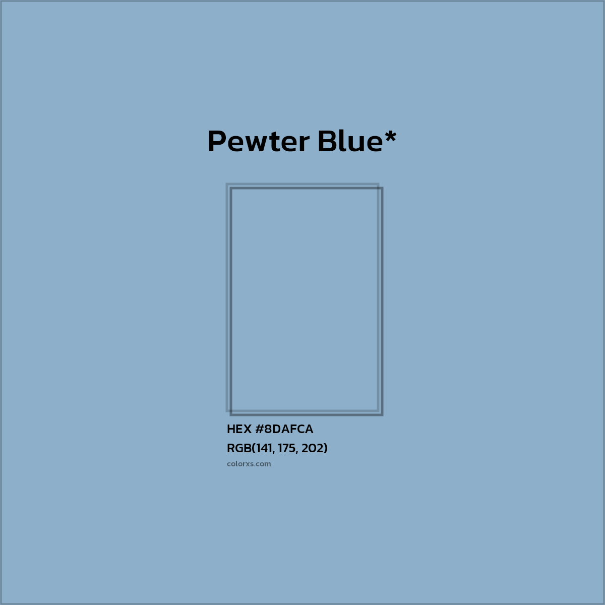 HEX #8DAFCA Color Name, Color Code, Palettes, Similar Paints, Images