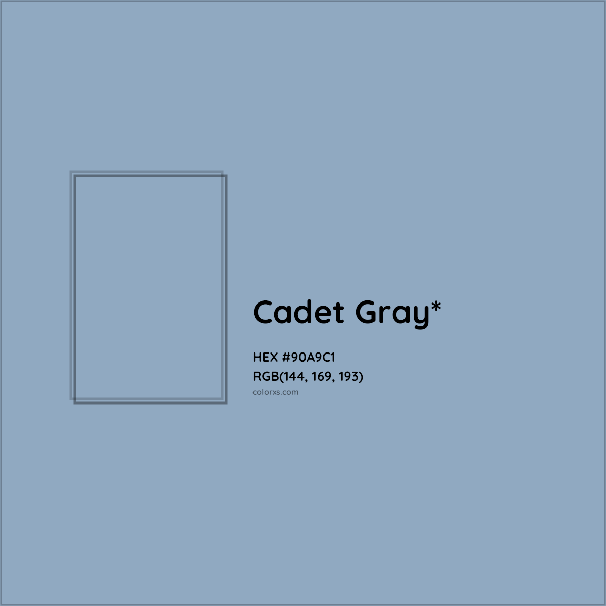 HEX #90A9C1 Color Name, Color Code, Palettes, Similar Paints, Images