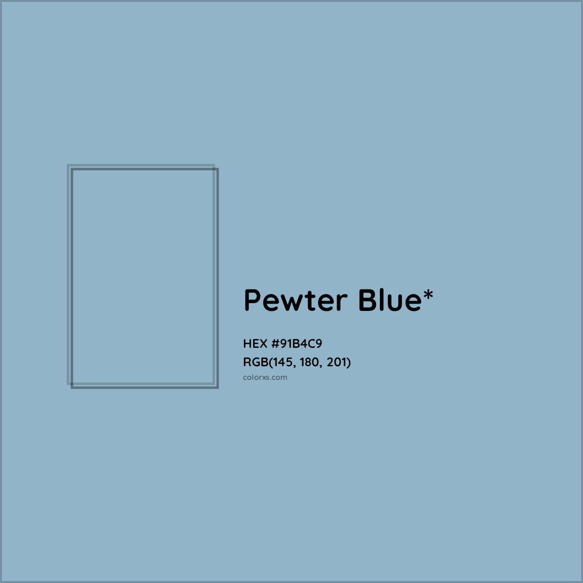 HEX #91B4C9 Color Name, Color Code, Palettes, Similar Paints, Images