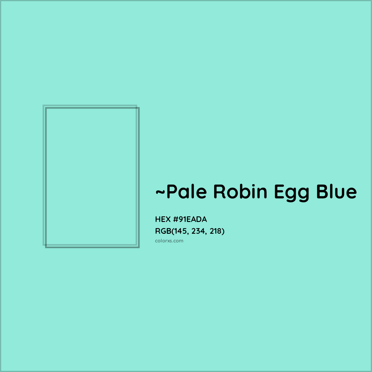 HEX #91EADA Color Name, Color Code, Palettes, Similar Paints, Images