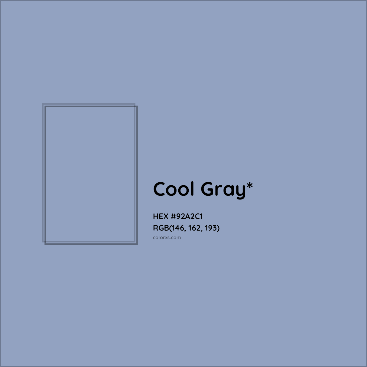 HEX #92A2C1 Color Name, Color Code, Palettes, Similar Paints, Images