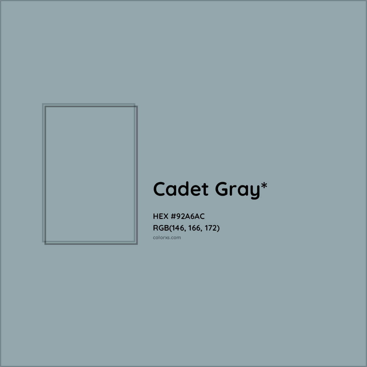 HEX #92A6AC Color Name, Color Code, Palettes, Similar Paints, Images