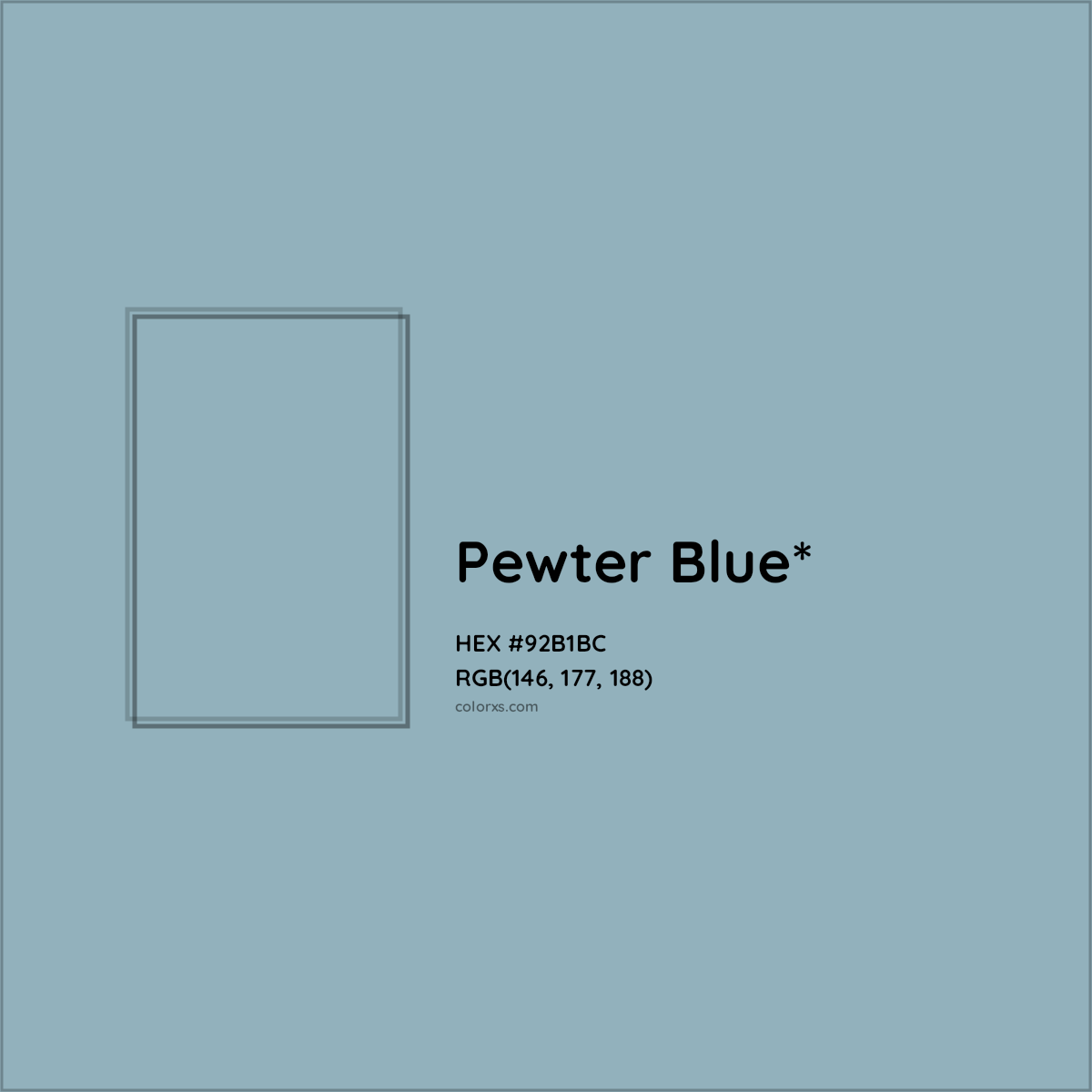 HEX #92B1BC Color Name, Color Code, Palettes, Similar Paints, Images