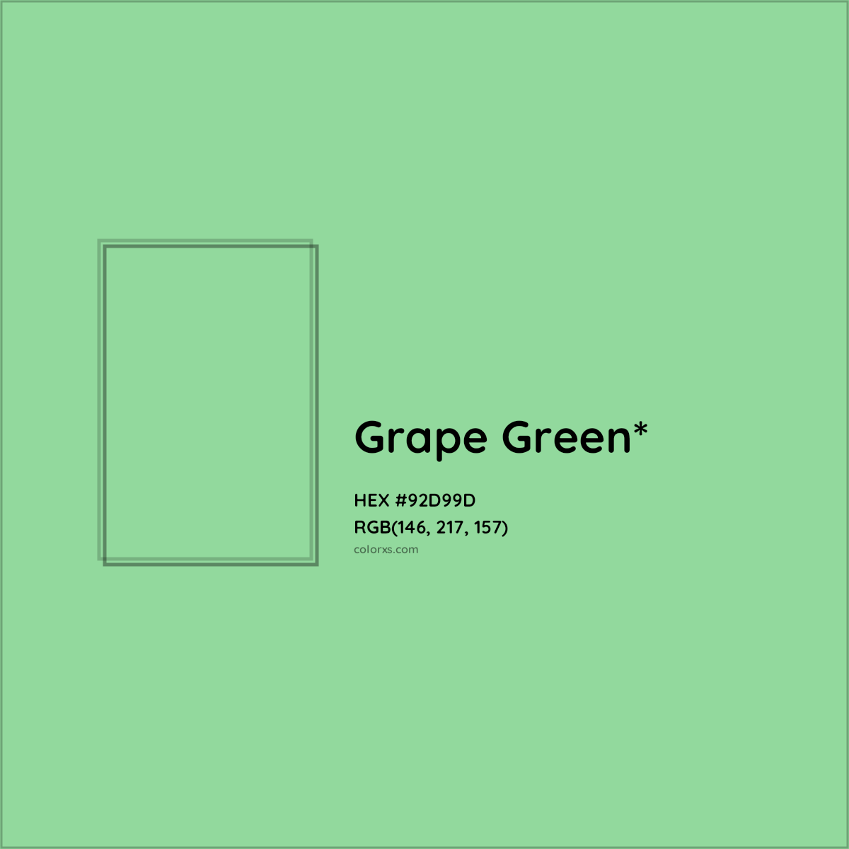 HEX #92D99D Color Name, Color Code, Palettes, Similar Paints, Images