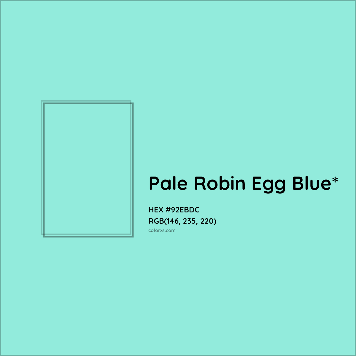 HEX #92EBDC Color Name, Color Code, Palettes, Similar Paints, Images