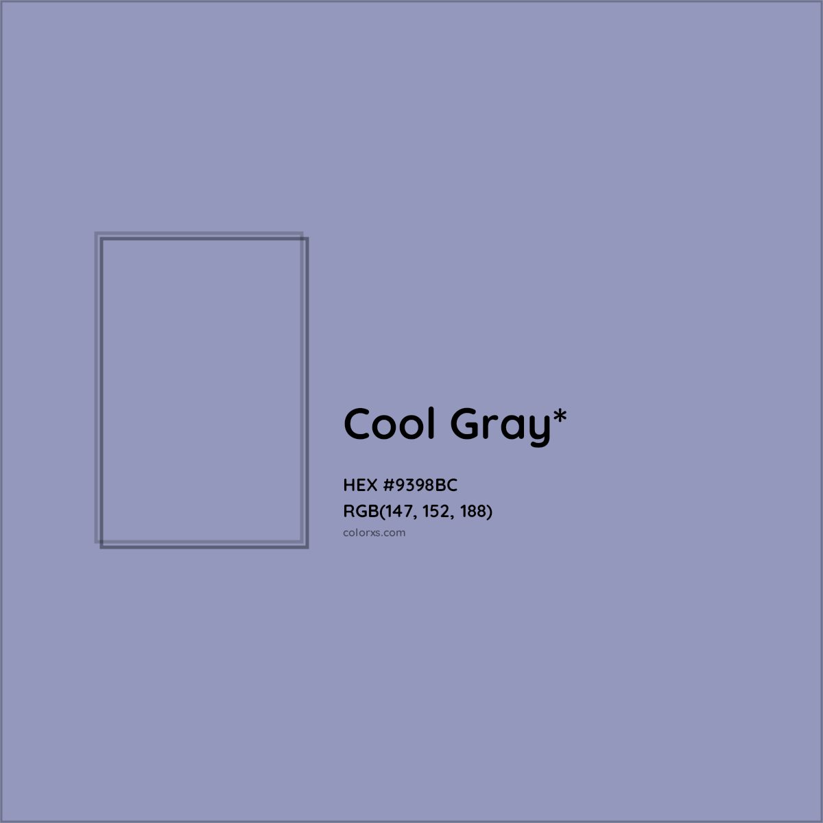 HEX #9398BC Color Name, Color Code, Palettes, Similar Paints, Images