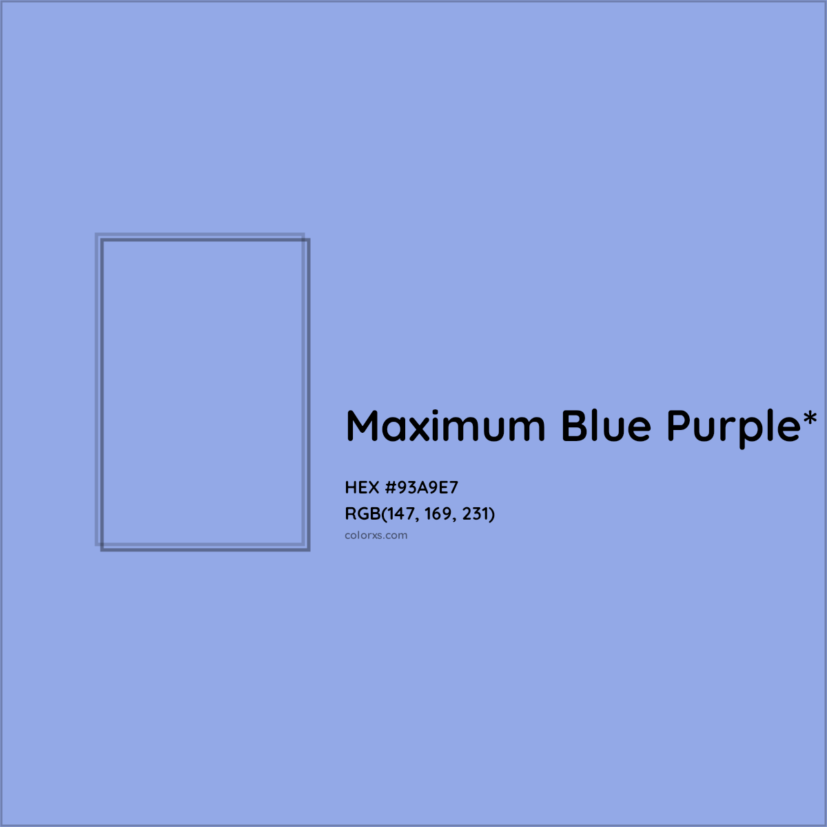 HEX #93A9E7 Color Name, Color Code, Palettes, Similar Paints, Images