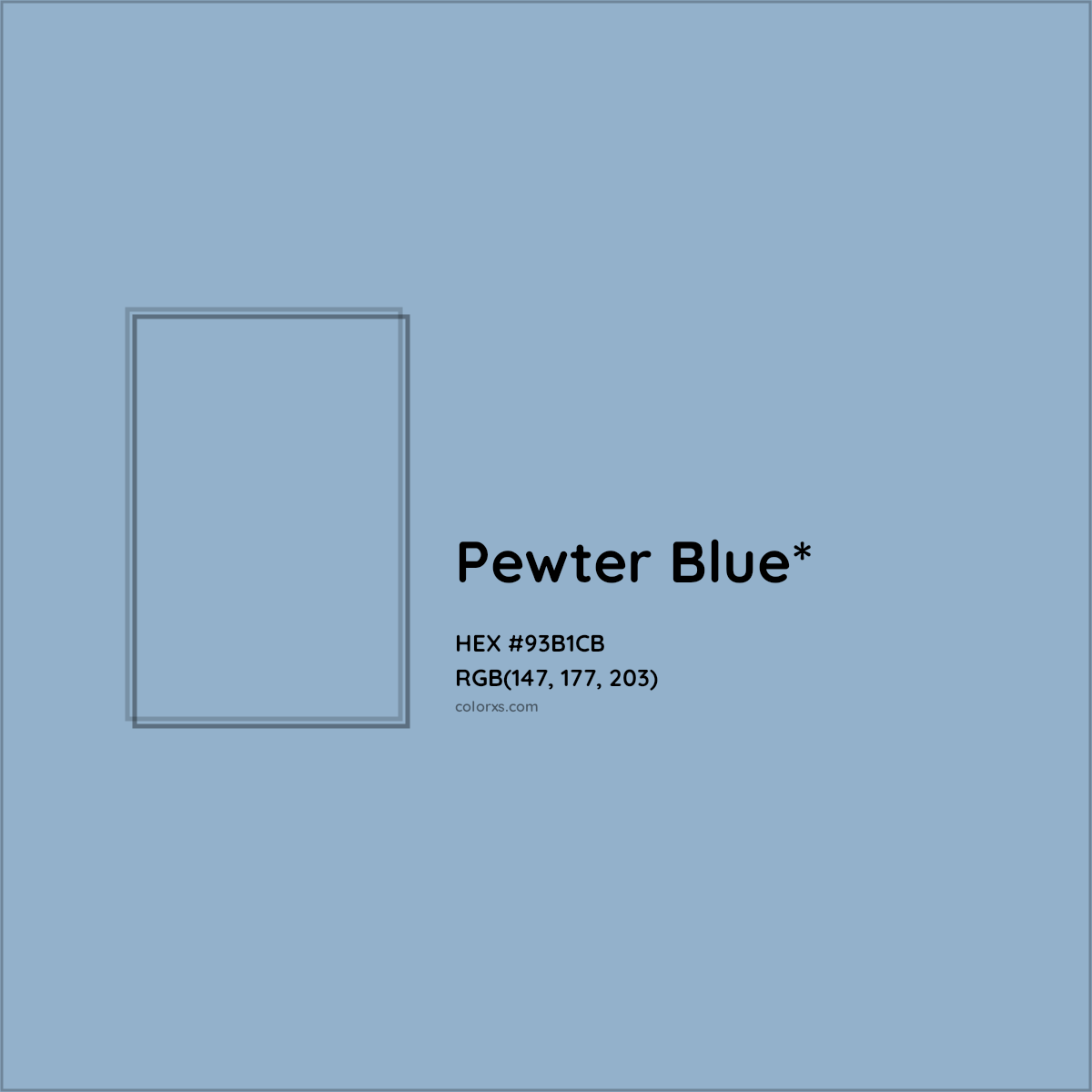 HEX #93B1CB Color Name, Color Code, Palettes, Similar Paints, Images