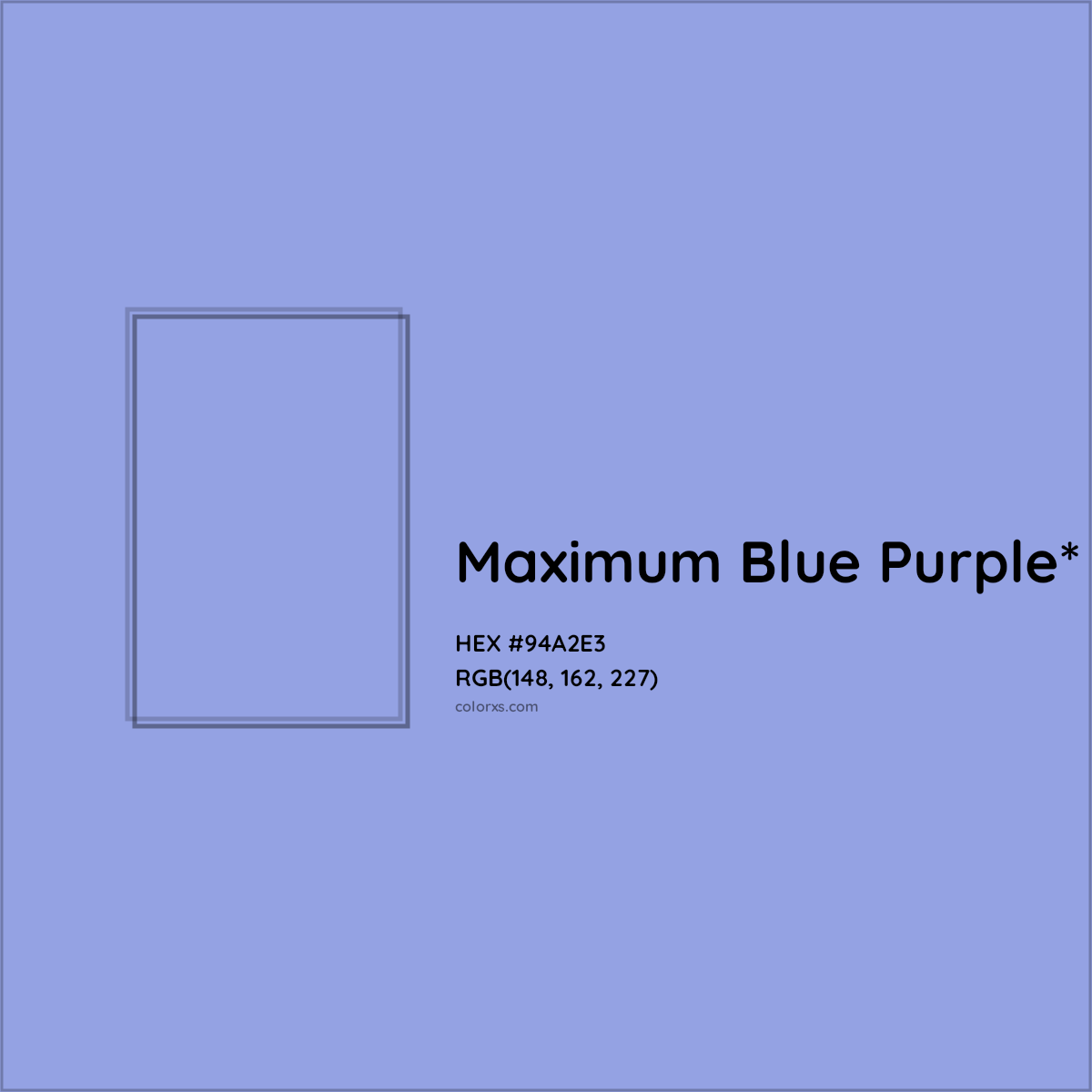 HEX #94A2E3 Color Name, Color Code, Palettes, Similar Paints, Images