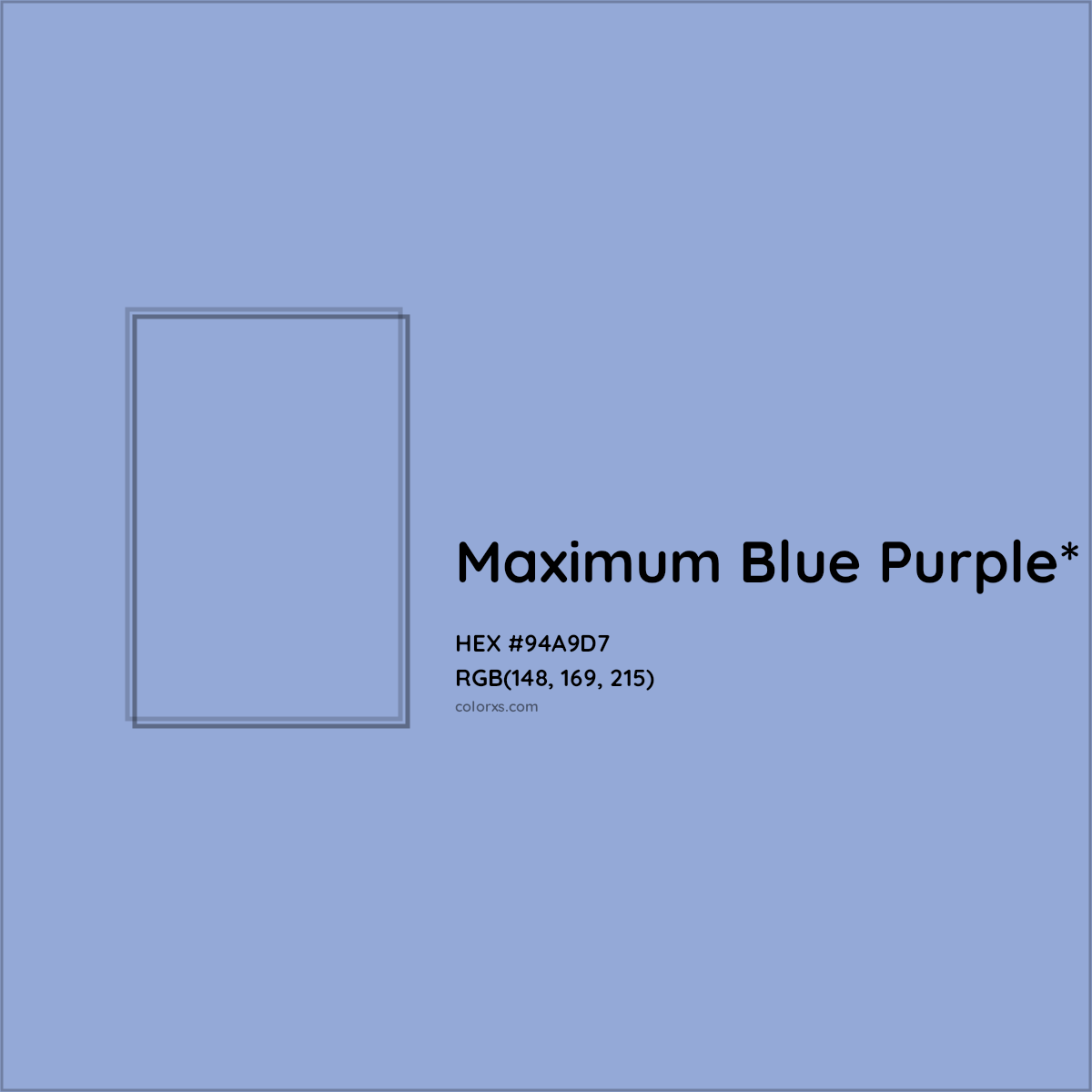 HEX #94A9D7 Color Name, Color Code, Palettes, Similar Paints, Images