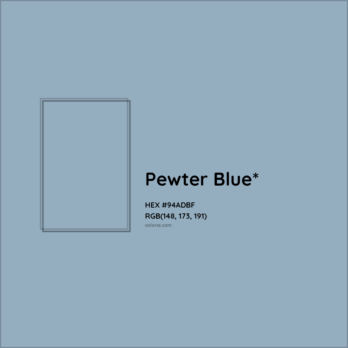 HEX #94ADBF Color Name, Color Code, Palettes, Similar Paints, Images