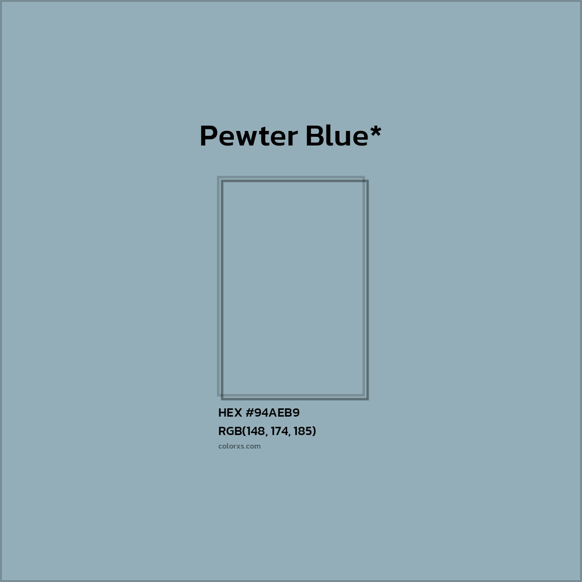 HEX #94AEB9 Color Name, Color Code, Palettes, Similar Paints, Images