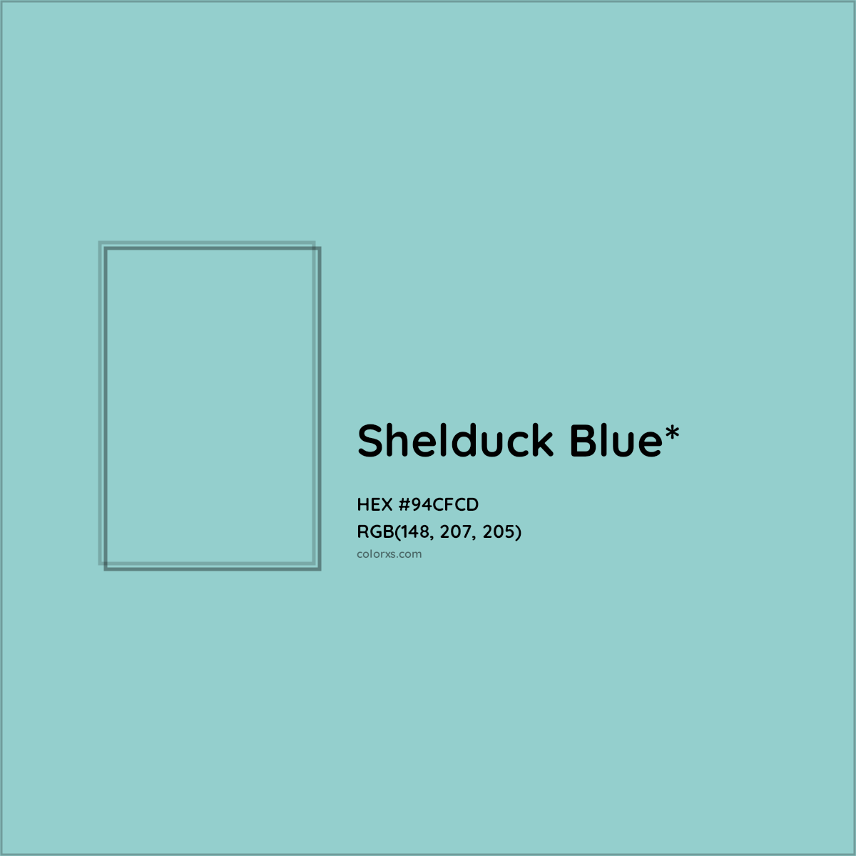 HEX #94CFCD Color Name, Color Code, Palettes, Similar Paints, Images