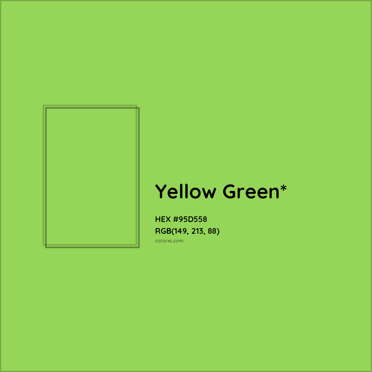 HEX #95D558 Color Name, Color Code, Palettes, Similar Paints, Images