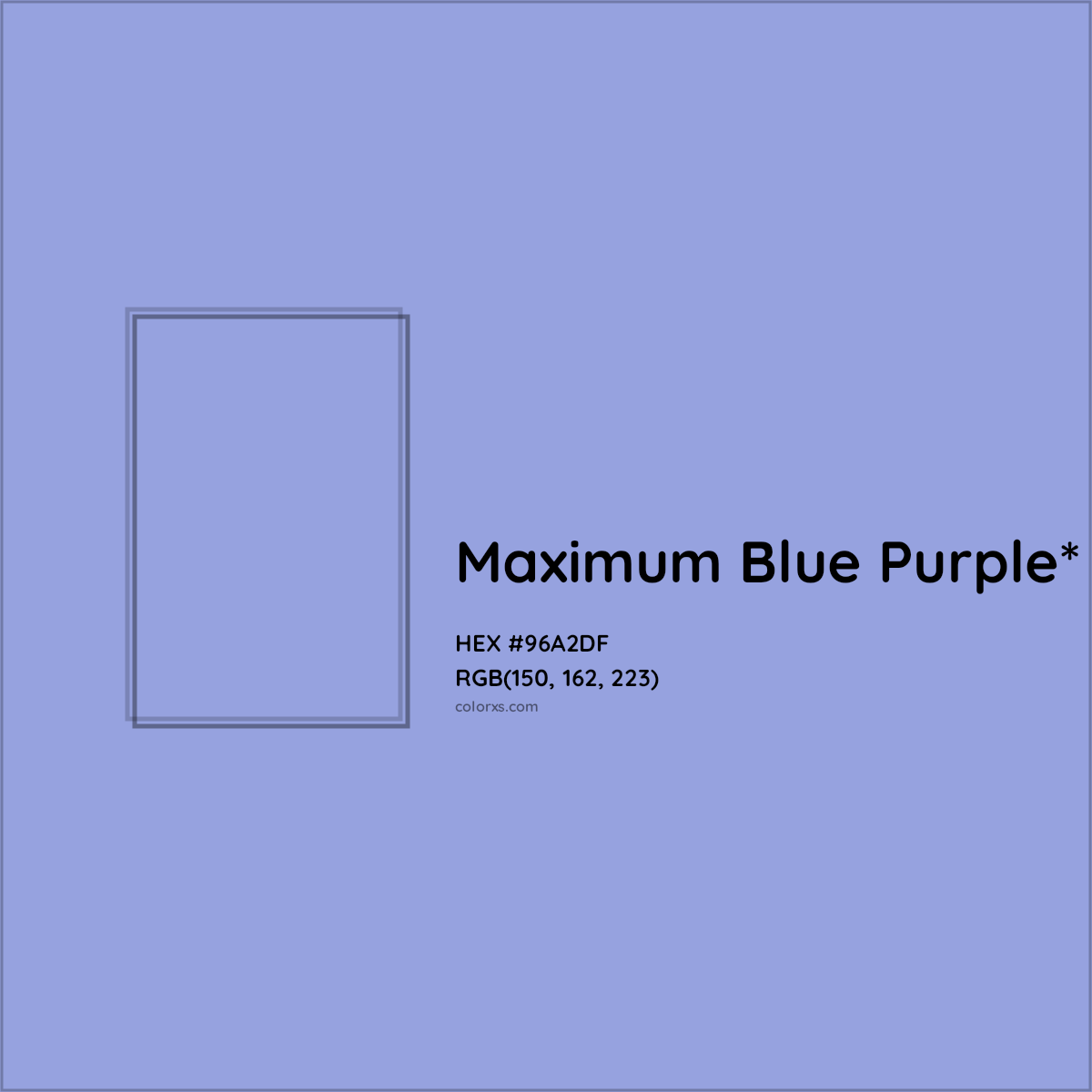 HEX #96A2DF Color Name, Color Code, Palettes, Similar Paints, Images