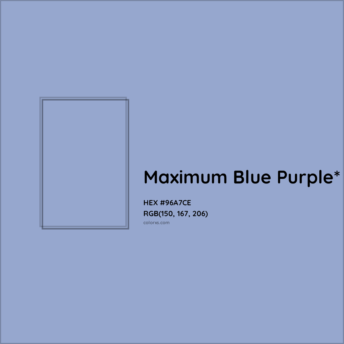 HEX #96A7CE Color Name, Color Code, Palettes, Similar Paints, Images