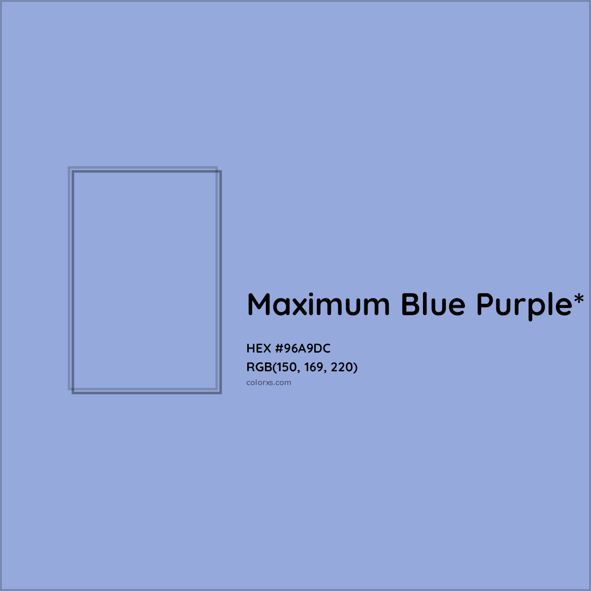 HEX #96A9DC Color Name, Color Code, Palettes, Similar Paints, Images