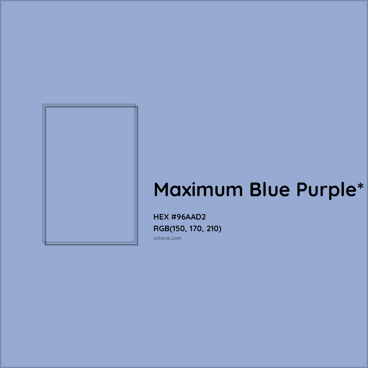 HEX #96AAD2 Color Name, Color Code, Palettes, Similar Paints, Images