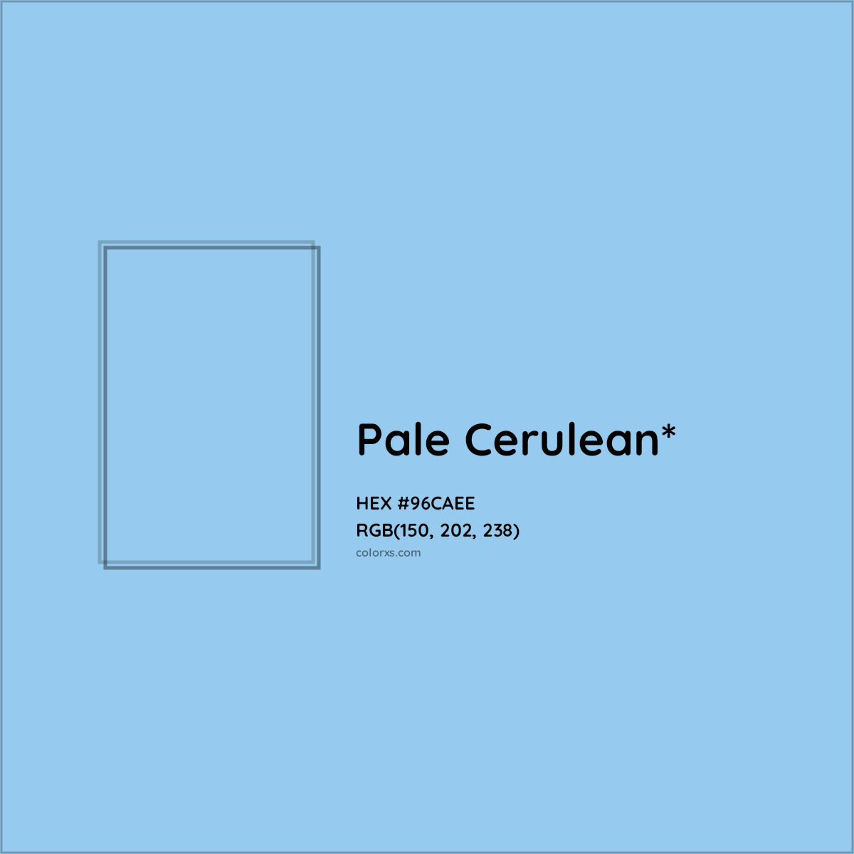 HEX #96CAEE Color Name, Color Code, Palettes, Similar Paints, Images